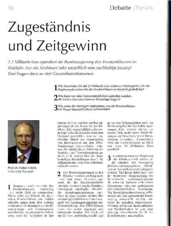 Vorschauseite 1: Zugeständnis und Zeitgewinn