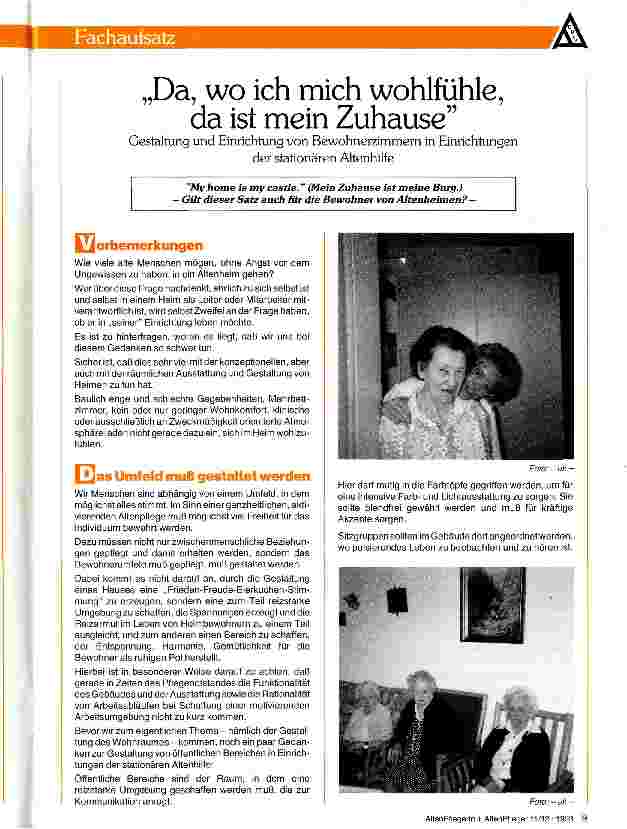 Vorschauseite 1: Da, wo ich mich wohlfühle, da ist mein Zuhause