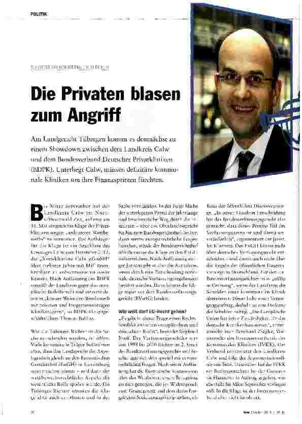 Vorschauseite 1: Die Privaten blasen zum Angriff