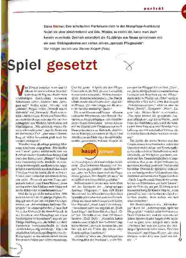 Vorschauseite 2: Aufs Spiel gesetzt