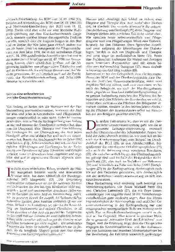 Vorschauseite 2: Bleibt Pflege immer ein Heilund Hilfsberuf? Verändert sich aufgrund neuer Rechtsprechung der Status der Pflegepersonen in Deutschland? - 1. Teil