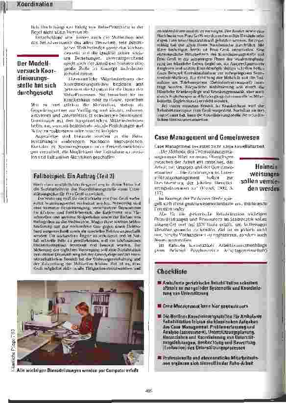 Vorschauseite 3: Unterstützung mit System Case Management in der ambulanten Rehabilitation