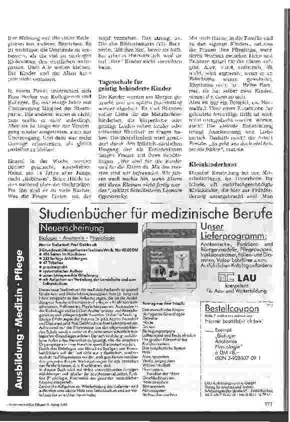 Vorschauseite 3: Rehazentrum für Blinde in Chemnitz Endlich geht was los