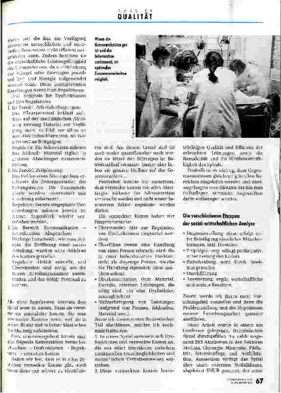 Vorschauseite 2: Weniger Funktionsstörungen - bessere Pflege Die sozialwirtschaftliche Analyse