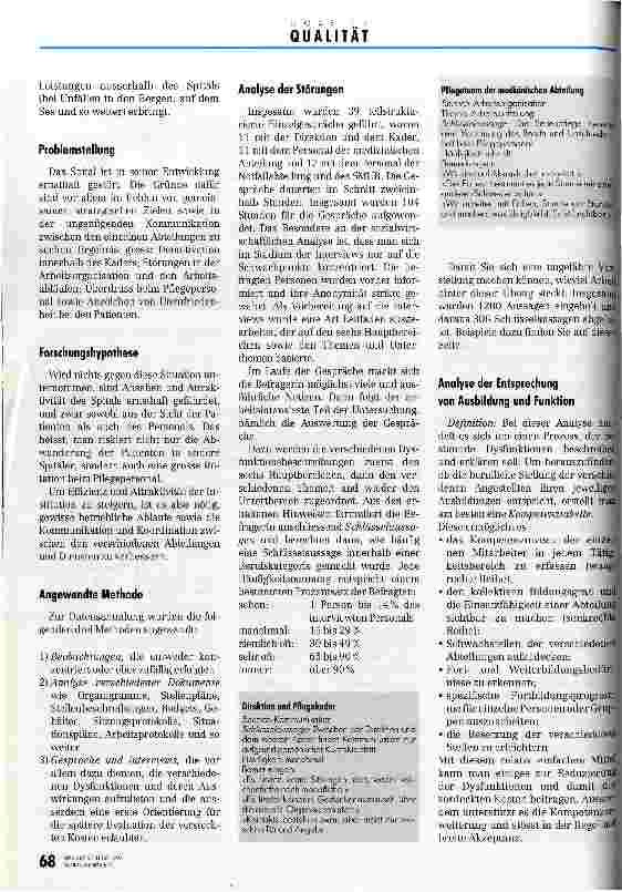 Vorschauseite 3: Weniger Funktionsstörungen - bessere Pflege Die sozialwirtschaftliche Analyse