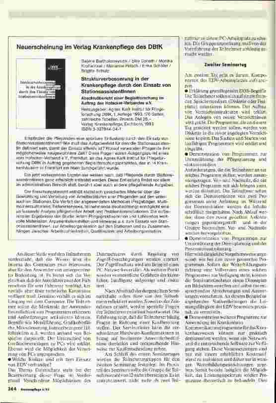 Vorschauseite 2: EDV-Schulung für Stationsleitungen Arbeitsgruppe Informatik im DBfK Landesverband Hessen-RhPfalz,Saar,Th.