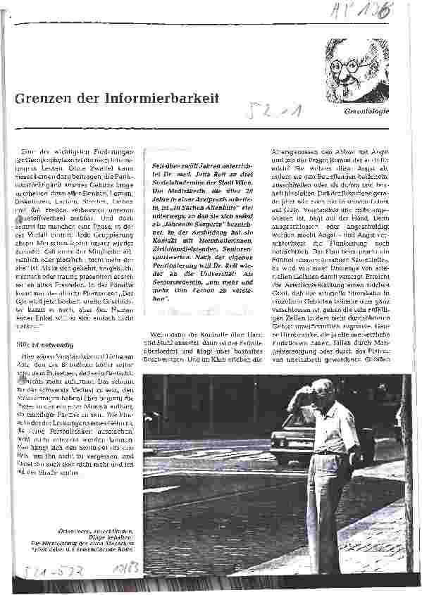 Vorschauseite 1: Gerontologie: Grenzen der Informierbarkeit
