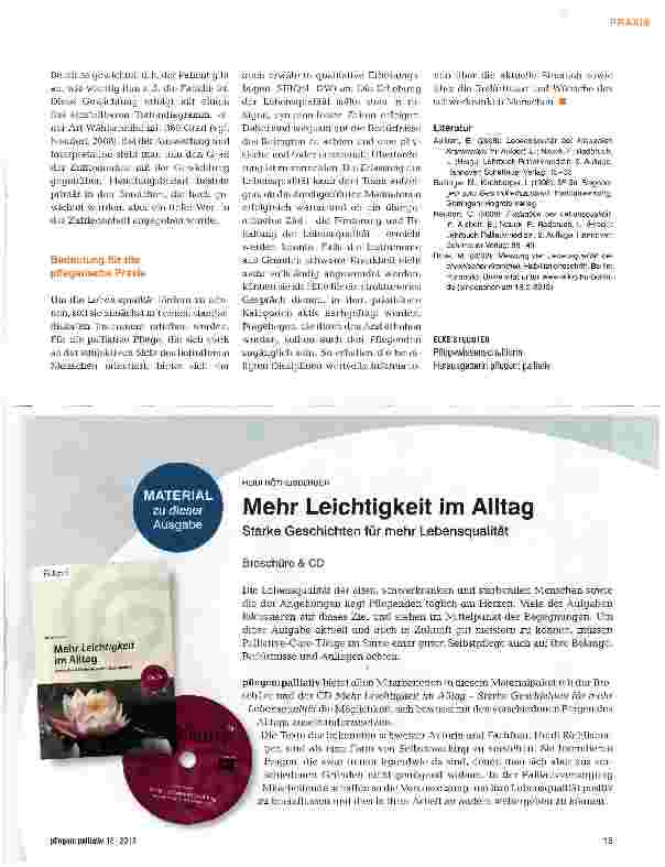 Vorschauseite 4: Danke, es geht mir gut - Lebensqualität kompetent erfassen