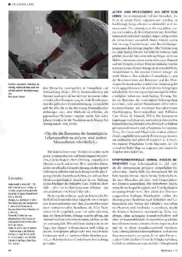 Vorschauseite 2: Demenzkranke als Aufgabe für Palliative Care
