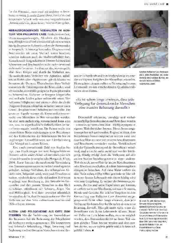 Vorschauseite 3: Demenzkranke als Aufgabe für Palliative Care