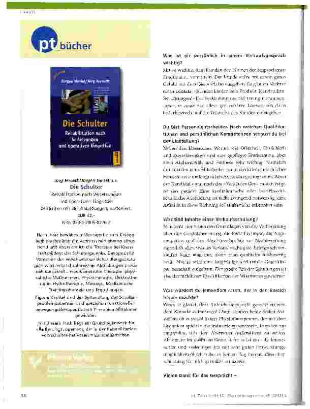 Vorschauseite 2: Physiotherapeutisches Handlungsfeld Medizinprodukteberater