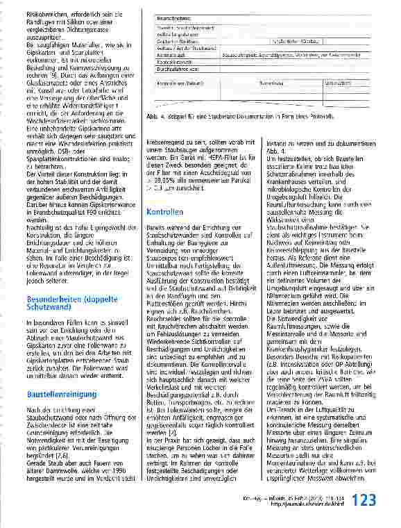 Vorschauseite 5: Technische Hygiene im Krankenhaus: Baumaßnahmen im laufenden Betrieb