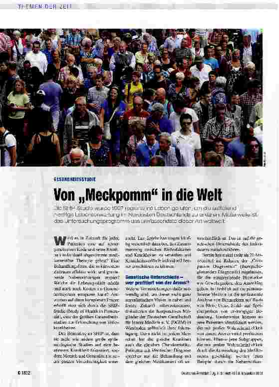 Vorschauseite 1: Von „Meckpomm in die Welt