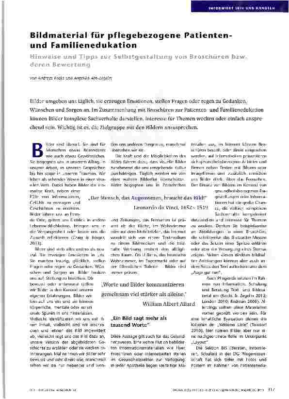 Vorschauseite 1: Bildmaterial für pflegebezogene Patienten und Familienedukation