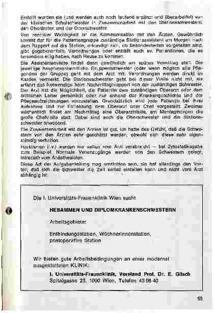 Vorschauseite 6: Bericht über ein Pflegepraktikum am Universitätsspital Zürich