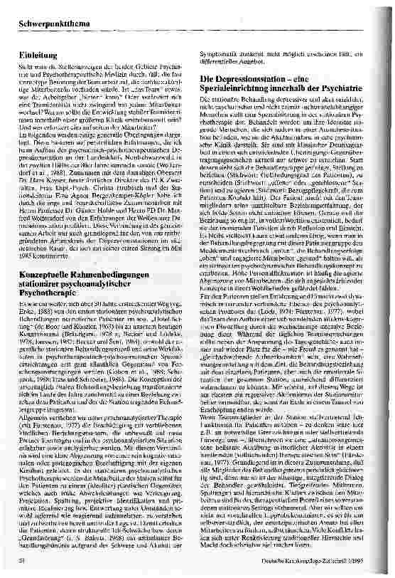 Vorschauseite 2: Möglichkeiten und Grenzen der Teamidentität in einer Depressionsstation