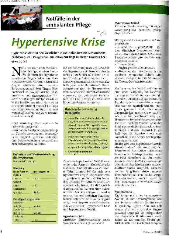 Vorschauseite 1: Hypertensive Krise