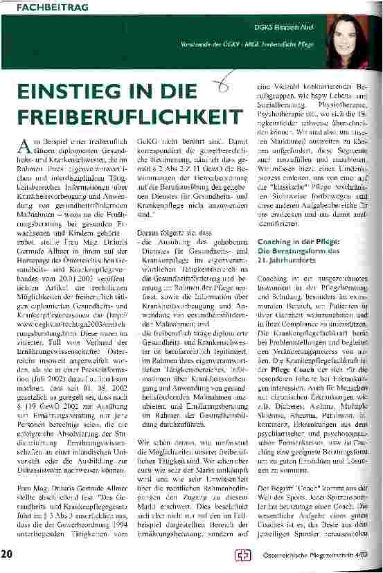 Vorschauseite 1: Einstieg in die Freiberuflichkeit