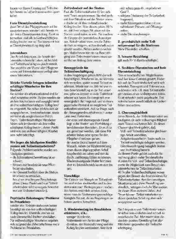 Vorschauseite 2: Teilzeitbeschäftigtes Pflegepersonal - vollwertige Mitglieder des Intensivteams?