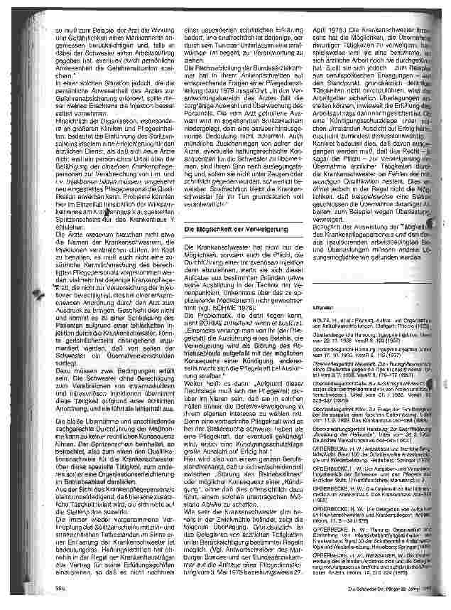 Vorschauseite 4: i. v. -Injektionen durch das Krankenpflegepersonal - erlaubt oder verboten?