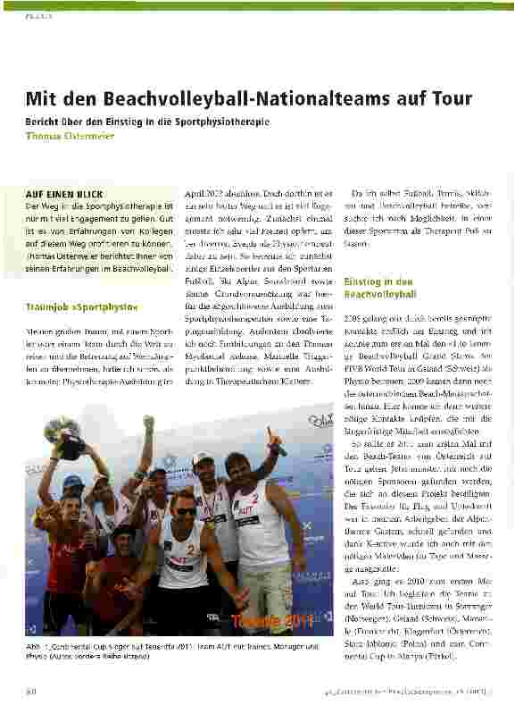 Vorschauseite 1: Mit den Beachvolleyball-Nationalteams auf Tour