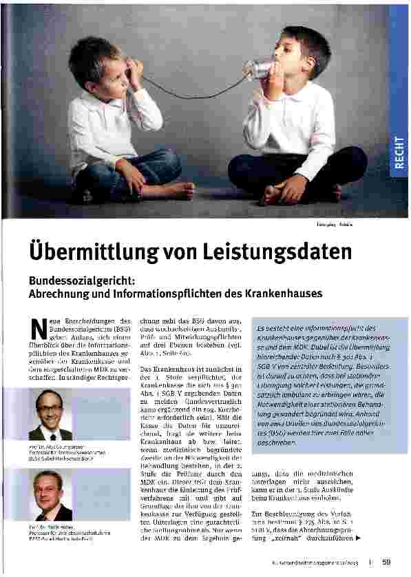 Vorschauseite 1: Übermittlung von Leistungsdaten