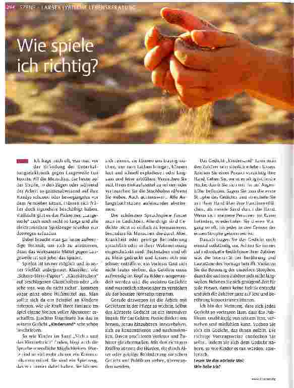 Vorschauseite 1: Wie spiele ich richtig?