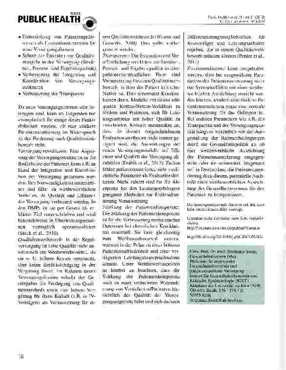 Vorschauseite 2: Patientenzentrierung im Rahmen neuer Versorgungsmodelle und Wettbewerb - verträgt sich das?