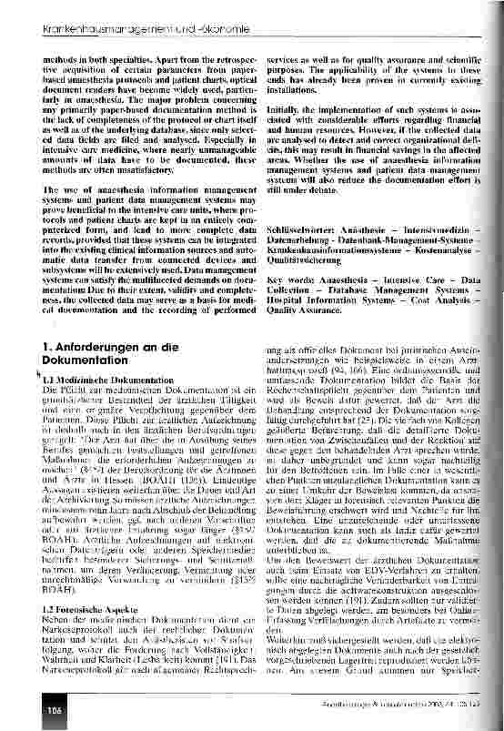 Vorschauseite 2: Patienten-Daten-Management-System in der Anästhesie und Intensivmedizin