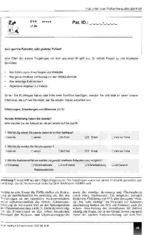 Vorschauseite 3: Erwartungen und Wünsche anästhesiologischer Patienten Welche Faktoren tragen zur Zufriedenheit bei?