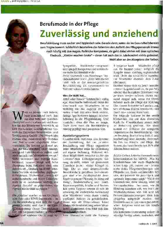 Vorschauseite 1: Zuverlässig und anziehend Berufsmode in der Pflege
