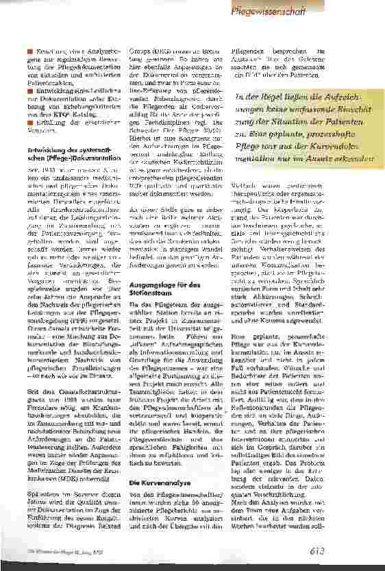 Vorschauseite 2: Brennpunkt: Pflegedokumentation Ein Praxisprojekt zur Verbesserung der Dokumentation, 2. Teil: Sicht der Pflegedienstund Stationsleitung