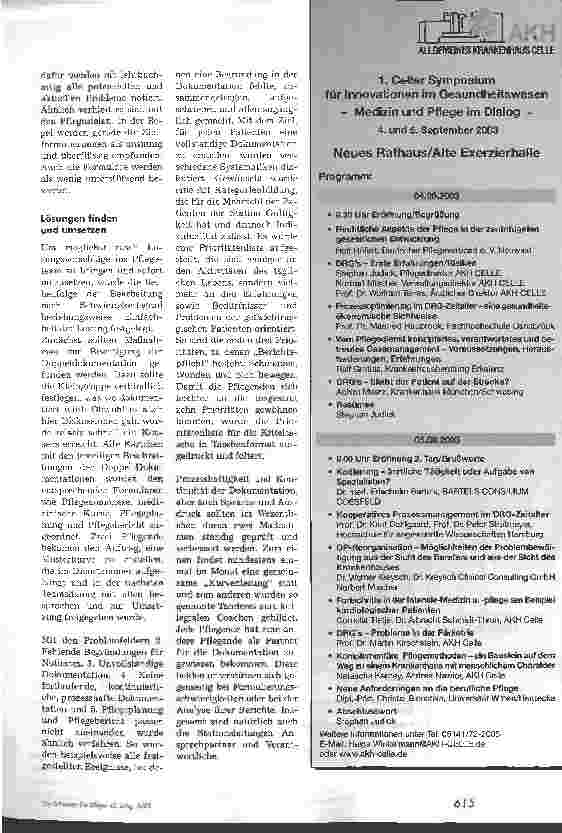 Vorschauseite 4: Brennpunkt: Pflegedokumentation Ein Praxisprojekt zur Verbesserung der Dokumentation, 2. Teil: Sicht der Pflegedienstund Stationsleitung