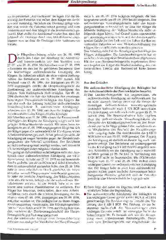 Vorschauseite 2: Außerordentliche Kündigung eines Schwerbehinderten und Kündigungserklärungsfrist