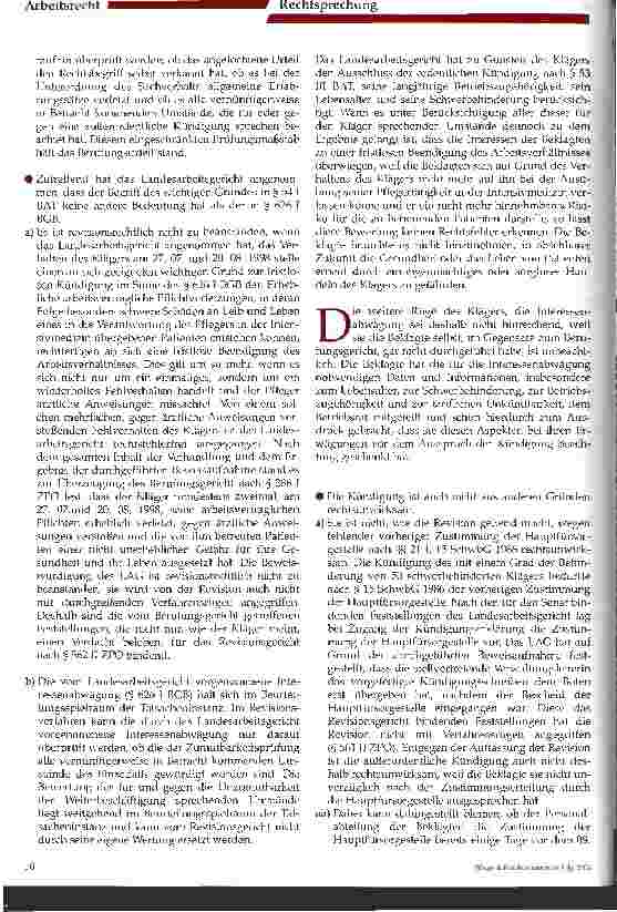 Vorschauseite 3: Außerordentliche Kündigung eines Schwerbehinderten und Kündigungserklärungsfrist