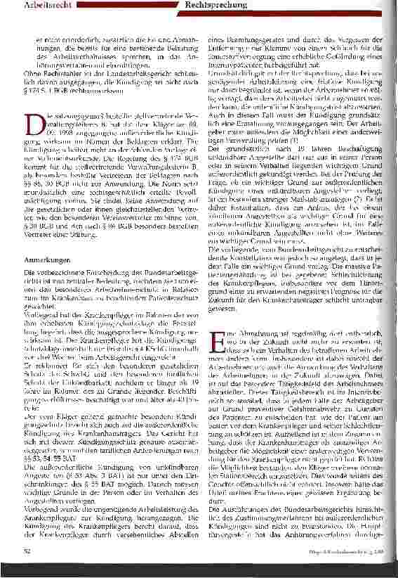 Vorschauseite 5: Außerordentliche Kündigung eines Schwerbehinderten und Kündigungserklärungsfrist