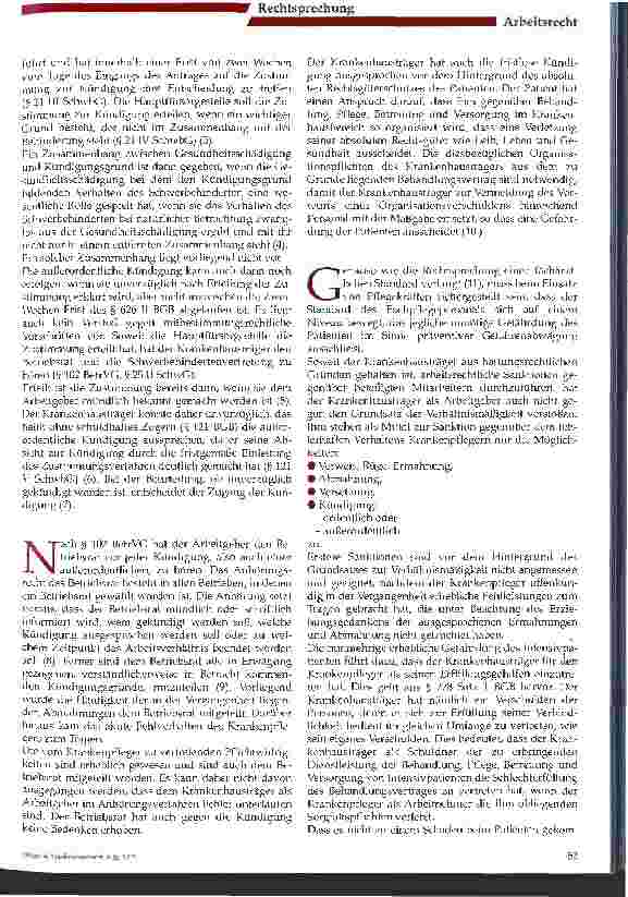 Vorschauseite 6: Außerordentliche Kündigung eines Schwerbehinderten und Kündigungserklärungsfrist