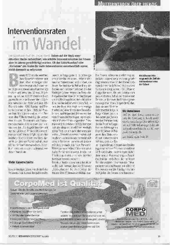 Vorschauseite 1: Interventionsraten im Wandel