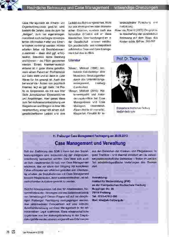 Vorschauseite 4: Rechtliche Betreuung und Case Management - notwendige Grenzungen