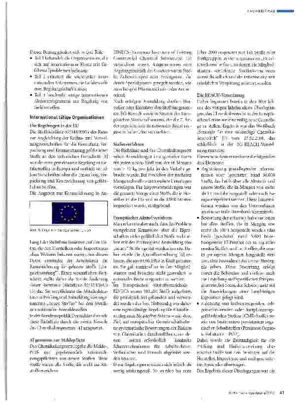 Vorschauseite 2: Internationale Aktivitäten zum Schutz vor schädlichen Wirkungen von Chemikalien
