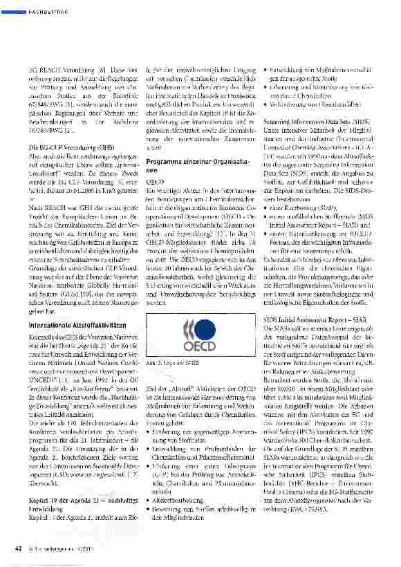 Vorschauseite 3: Internationale Aktivitäten zum Schutz vor schädlichen Wirkungen von Chemikalien