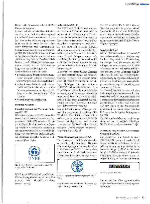 Vorschauseite 4: Internationale Aktivitäten zum Schutz vor schädlichen Wirkungen von Chemikalien