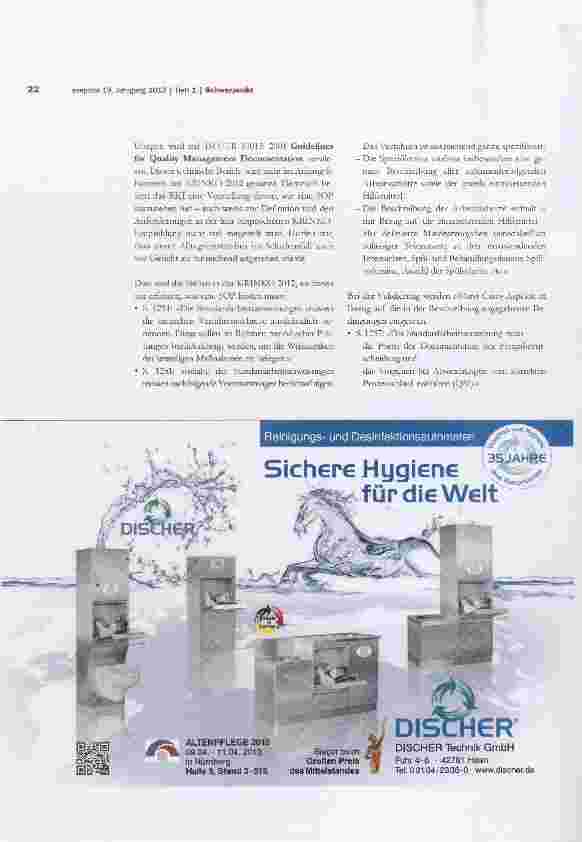 Vorschauseite 5: Aufbereitung verständlich machen -die neue Hygieneempfehlung der KRINKO zur Aufbereitung (Teil 2)