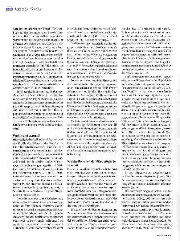 Vorschauseite 2: Pflegeexperten in der Psychiatrie