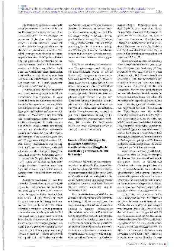 Vorschauseite 4: Antiinfektive Therapie in den Surviving Sepsis Campaign Guidelines -Helfen die Empfehlungen in der täglichen Praxis?