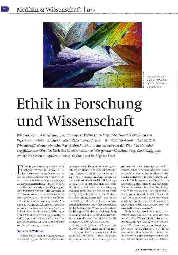 Vorschauseite 1: Ethik in Forschung und Wissenschaft
