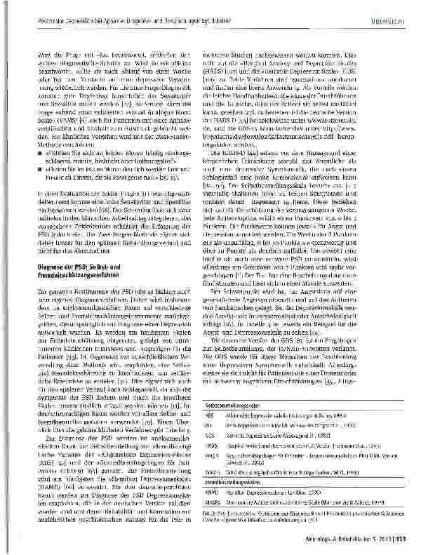 Vorschauseite 4: Poststroke Depression bei Aphasie: Diagnoseund Behandlungsmöglichkeiten