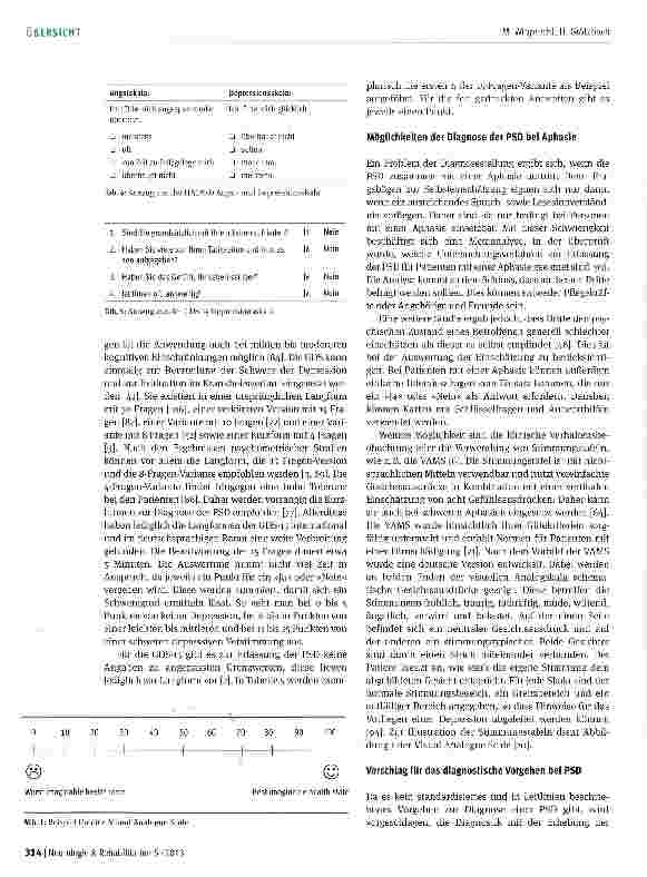 Vorschauseite 5: Poststroke Depression bei Aphasie: Diagnoseund Behandlungsmöglichkeiten
