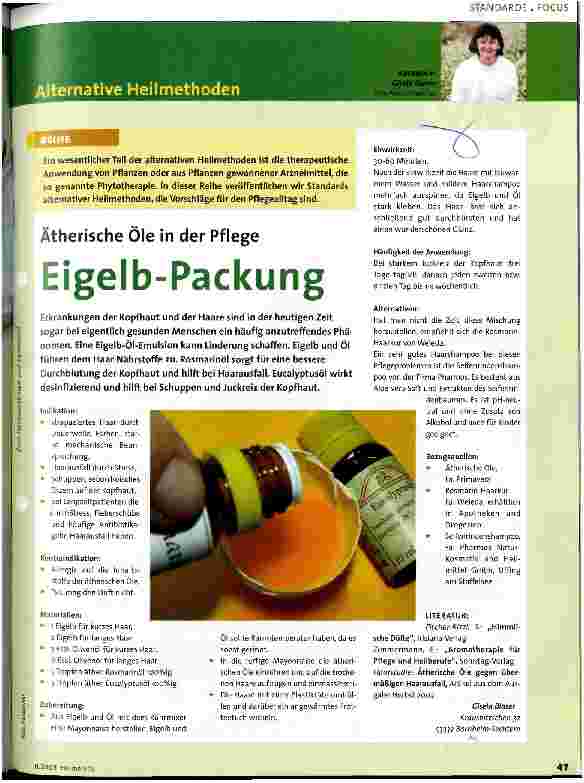 Vorschauseite 1: Eigelb-Packung Ätherische Öle in der Pflege