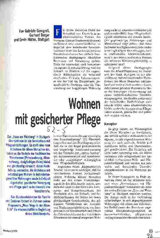 Vorschauseite 1: Wohnen mit gesicherter Pflege